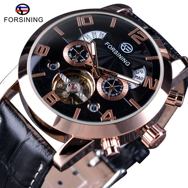 Forsining Luxury Tourbillon Automatic Watch for Men – Multifunction Mechanical Wristwatch with Fashion Dial | Classic Design | Reloj Hombre | Montre Homme Wangyu