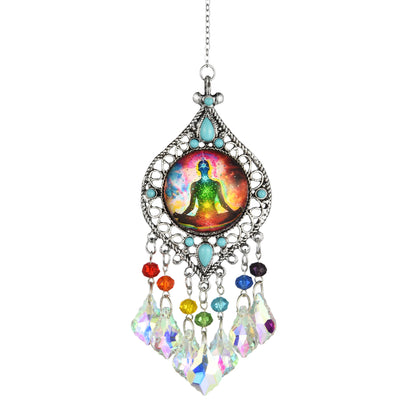 Natural Crystal Sun Catcher: Feng Shui Style for Seven Chakras, Home Decor, Energy Healing & Crystal Engraving
