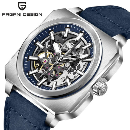 PAGANI DESIGN 1791 Skeleton Men’s Luxury Watch – Automatic Mechanical Sapphire Glass 5ATM Waterproof