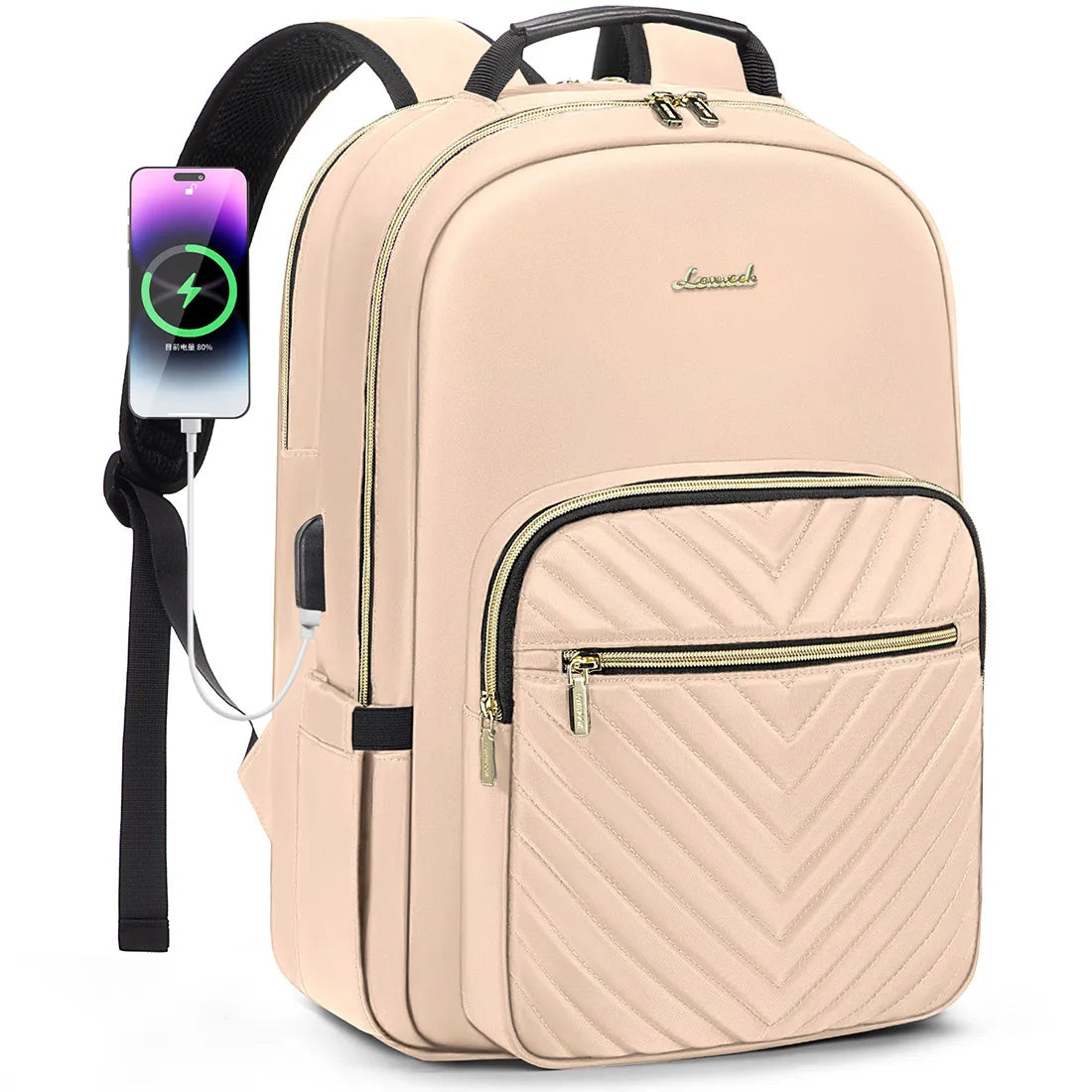 Waterproof Nylon Laptop Backpack for Women & Girls - 15.6 & 17-Inch College, School, Travel, and Business Bag