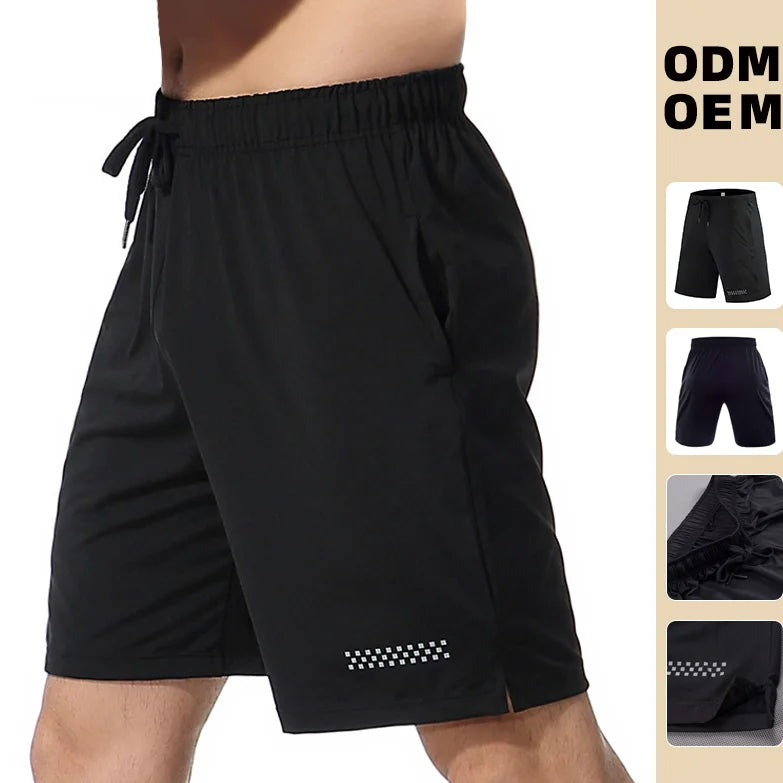 Men's Quick-Dry Sports Shorts – Reflective, Lightweight Gym & Running Shorts with Pocket