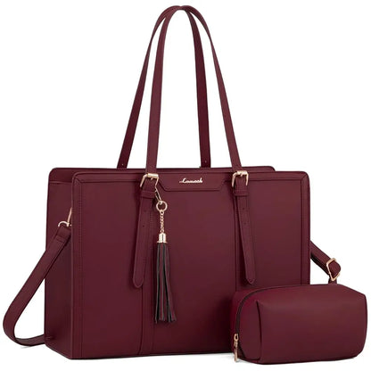 LOVEVOOK Laptop Tote Bag Set | 15.6/17 inch Briefcase for Women, Work & Travel Shaira