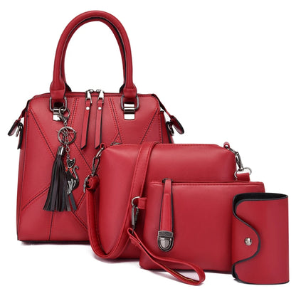 Fashion PU Leather Tote Bag Set for Women – Stylish Chain Shoulder Bags and Handbags Hannah