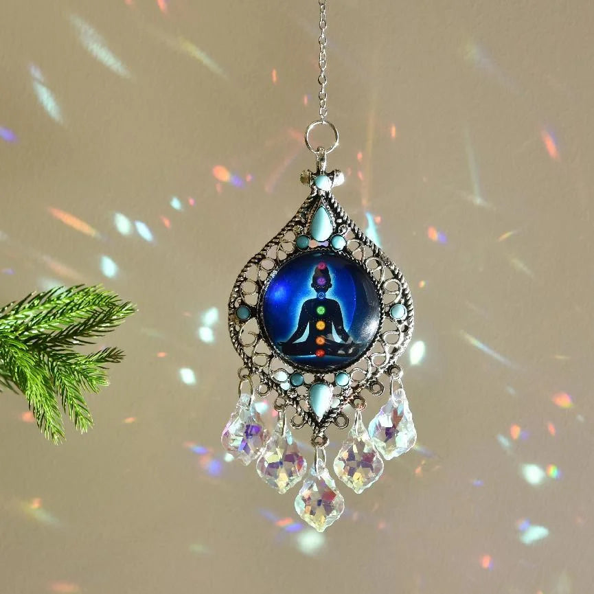 Natural Crystal Sun Catcher: Feng Shui Style for Seven Chakras, Home Decor, Energy Healing & Crystal Engraving