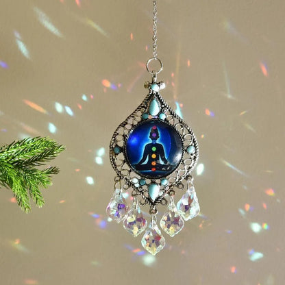 Natural Crystal Sun Catcher: Feng Shui Style for Seven Chakras, Home Decor, Energy Healing & Crystal Engraving