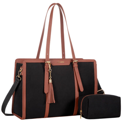 LOVEVOOK Laptop Tote Bag Set | 15.6/17 inch Briefcase for Women, Work & Travel Shaira