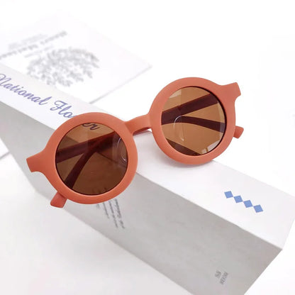 Cute Round Polarized Kids Sunglasses - Flexible TPEE Frame | CAT3 UV Protection for Girls & Boys Toby