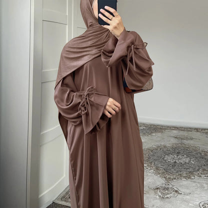 Flounce Sleeve Modest Abaya for Women – Big Hem Islamic Dress for Muslim Women Layla