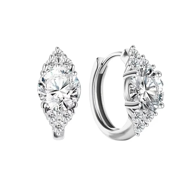 S925 Silver 1-Carat Moissanite Earrings – Elegant and Stylish for Women Belle