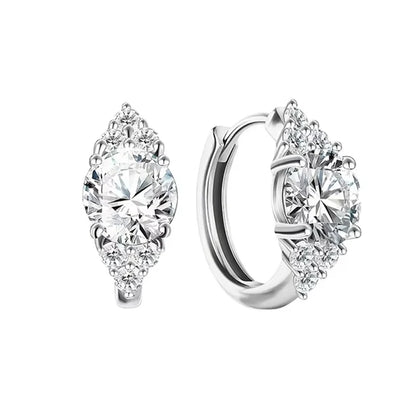 S925 Silver 1-Carat Moissanite Earrings – Elegant and Stylish for Women Belle