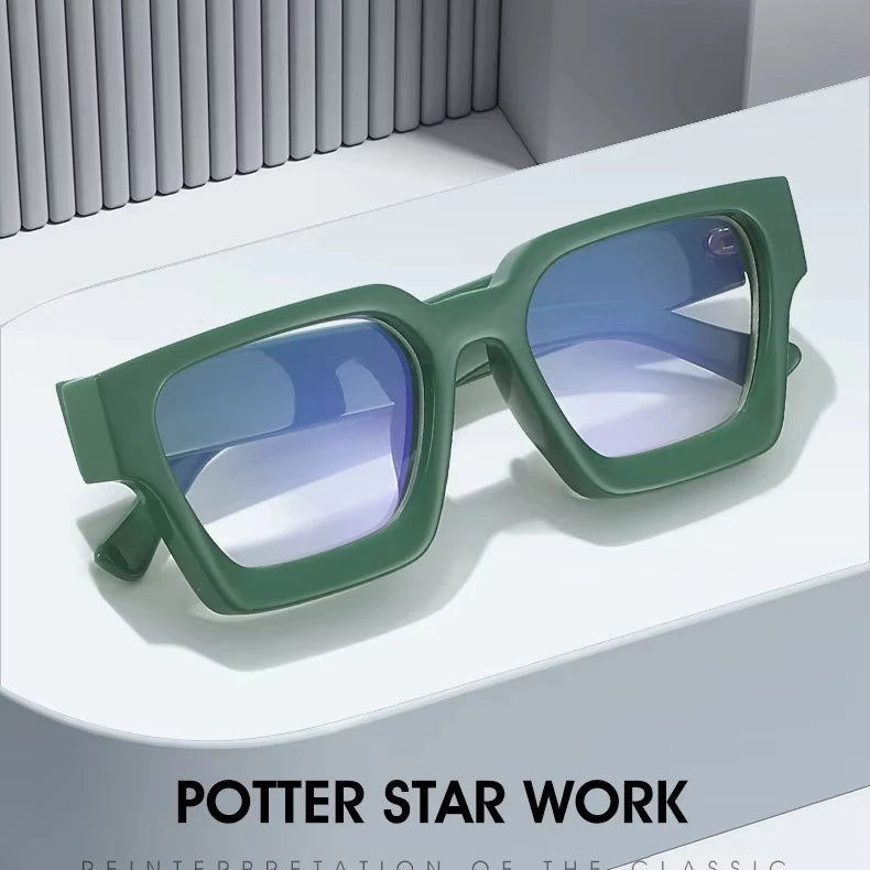 Square Frame Anti-Blue Light Glasses – Custom Logo Fashion Eyewear for Men & Women, Retro Trend Reese