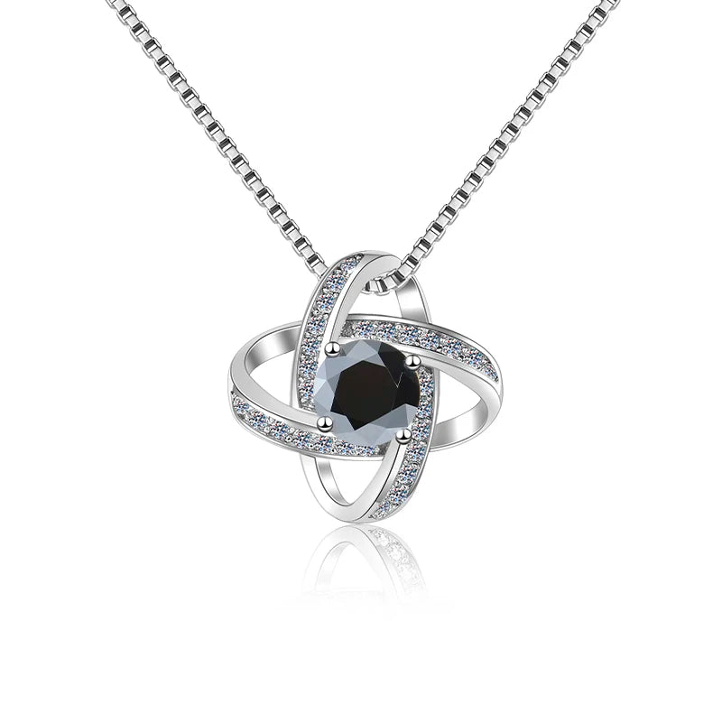 Fine Glamorous Jewelry: 1CT Round Cut VVS1 Blue Moissanite Pendant Necklace in S925 Sterling Silver – Perfect Women’s Gift