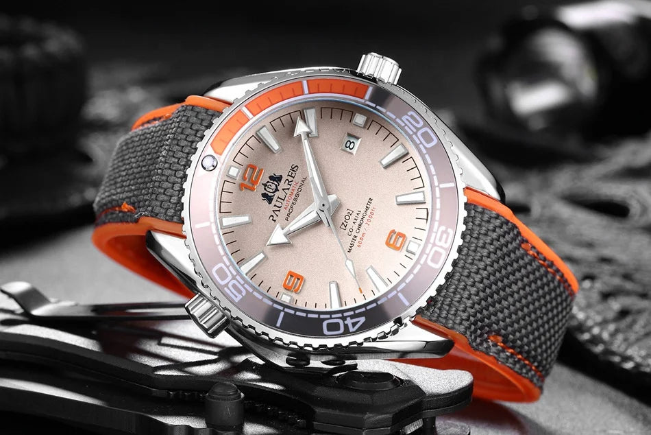 PAULAREIS Luxury Men’s Automatic Watch – Waterproof Sports Mechanical Wristwatch with Luminous Dial and Date Display Yousif