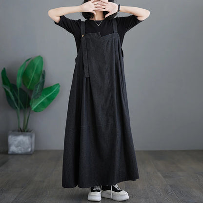 Women's Denim Dress – Loose Fit, Retro Slimming Design, and Versatile Style Isobel