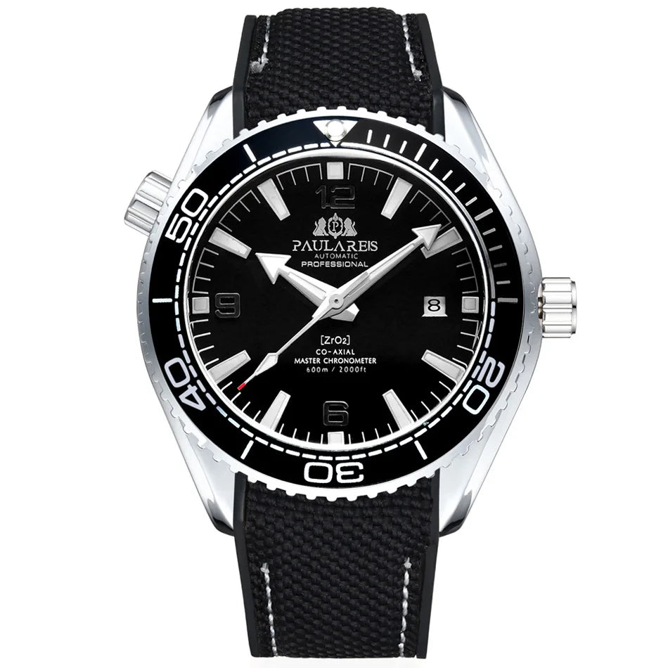 PAULAREIS Luxury Men’s Automatic Watch – Waterproof Sports Mechanical Wristwatch with Luminous Dial and Date Display Yousif