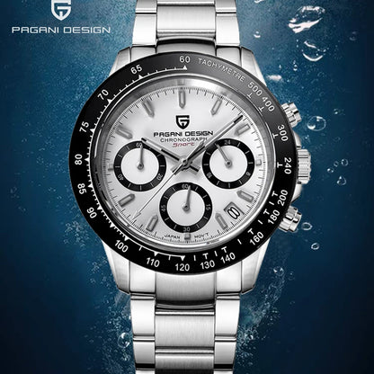 PAGANI DESIGN 1644 Men's Luxury Quartz Watch - High-Quality Sport & Business Waterproof Wristwatch Relogio Masculino