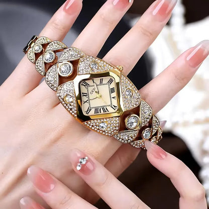 GEDI L008 Women’s Bracelet Watch – Elegant Rhinestone Luxury Quartz Wristwatch | Fashion High‑Quality Ladies’ Watch & Perfect Gift