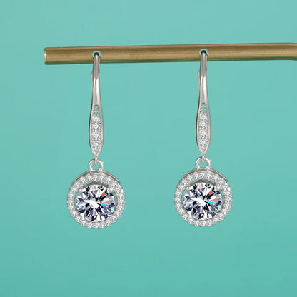 S925 Silver Moissanite Earrings | Elegant Wedding, Travel, and Daily Wear Jewelry Gift Aria