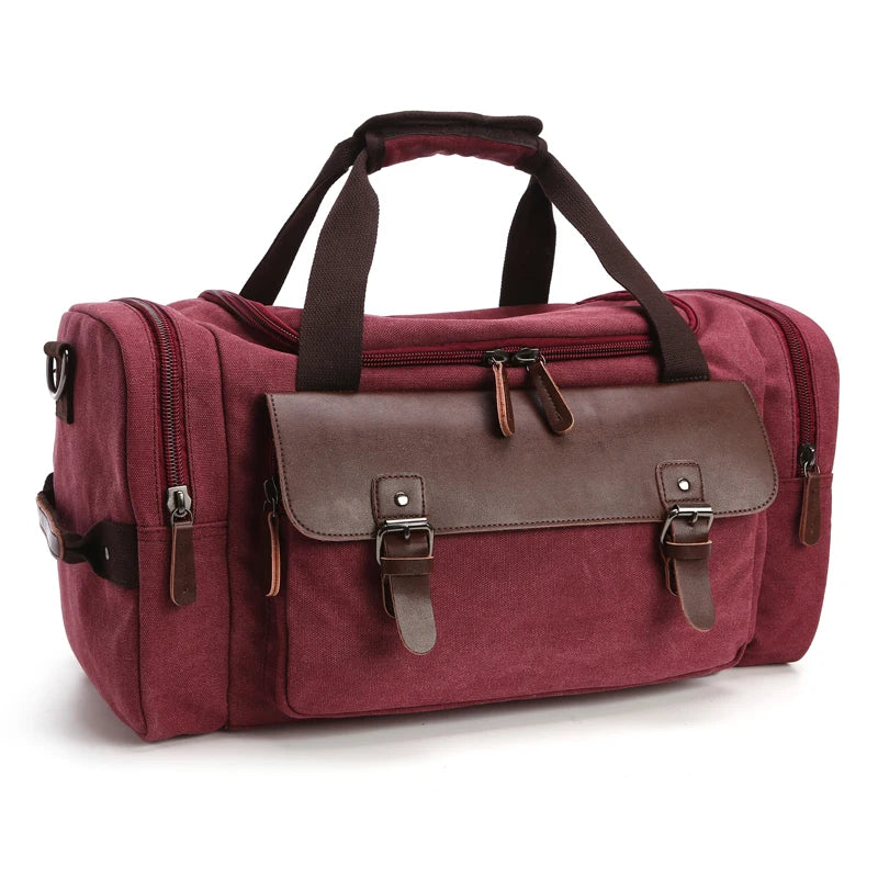 Canvas Travel Handbag – Large Capacity Crossbody Tote Bag for Travel and Daily Use