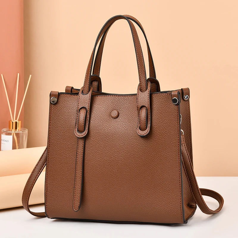 Women's Large Capacity Bucket Handbag - One-Shoulder Crossbody Bag with Zipper Emily