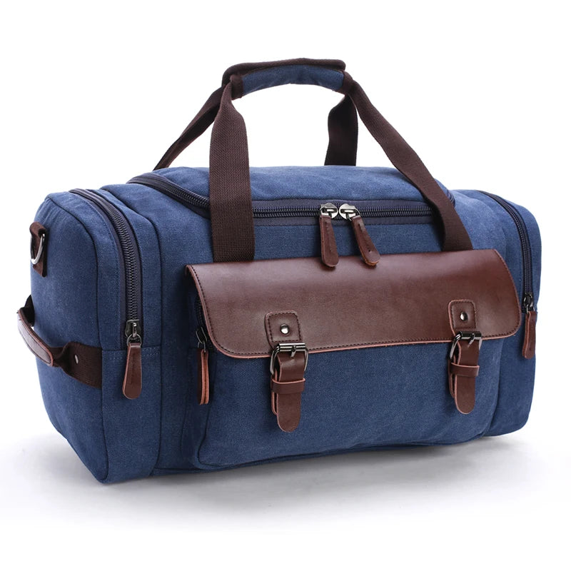 Canvas Travel Handbag – Large Capacity Crossbody Tote Bag for Travel and Daily Use