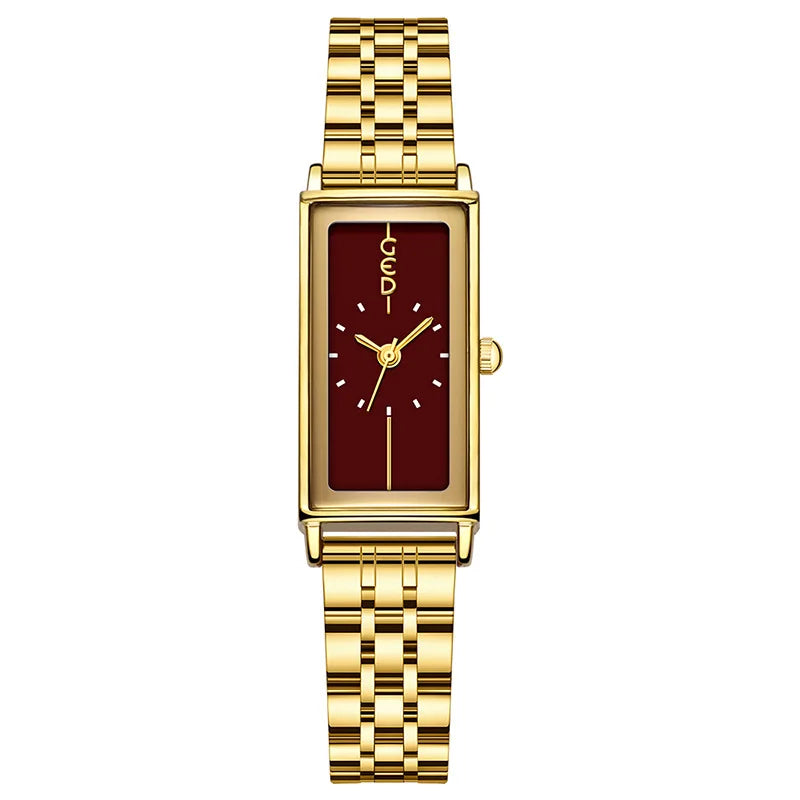 GEDI 13080 Women’s Watch – Elegant Rectangular Dial, Fashionable Stainless Steel Strap, Minimalist Quartz Ladies’ Wristwatch