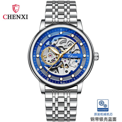 CHENXI 8843 Men’s Luxury Mechanical Watch – Automatic Skeleton Design, Waterproof Business Wristwatch