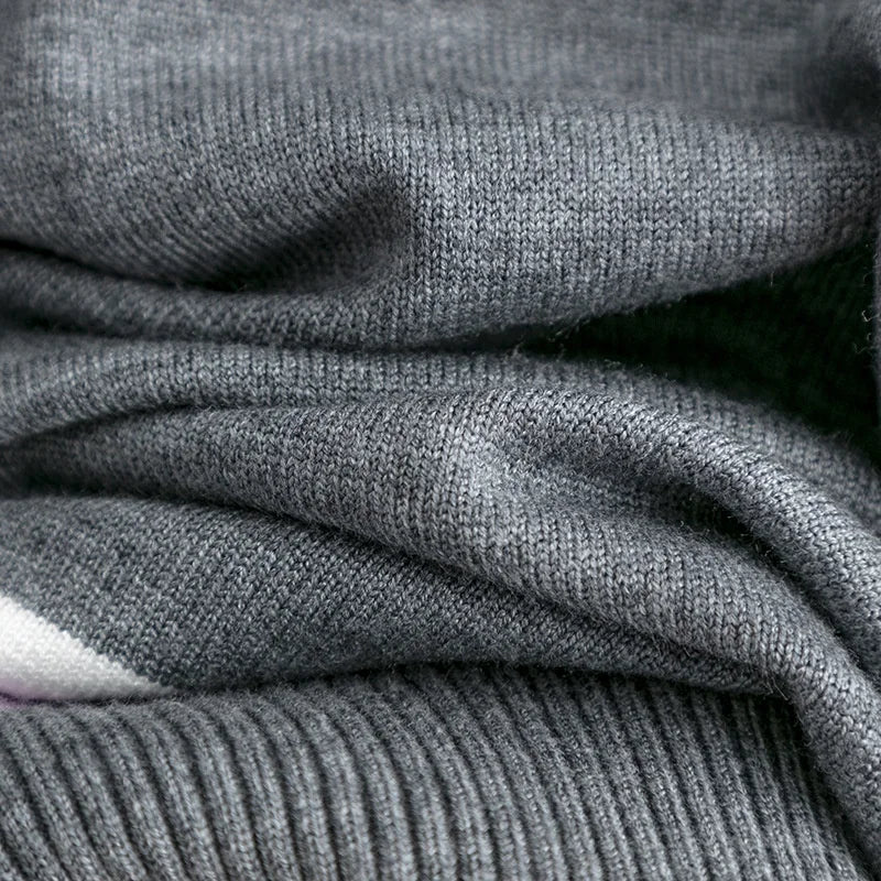 Women's Wool-Cotton Knit Jumpsuit – Striped Pullover & Crew Neck Two-Piece Sweater Set Bridget