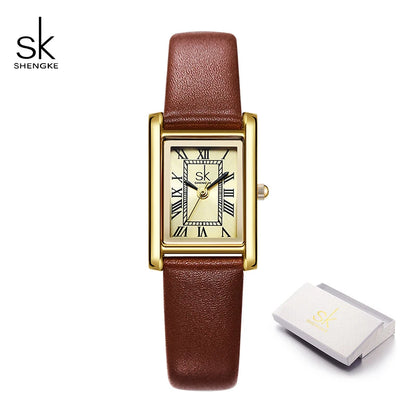 SK Fashion Ladies' Genuine Leather Watch - Luxury Waterproof Women's Watch for Business & Casual Wear Veronica