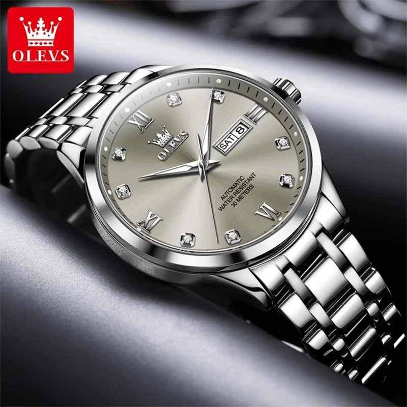 OLEVS 9946 Men's Automatic Watch – Luxury Mechanical Wristwatch with Date Display, Top Brand Business Design