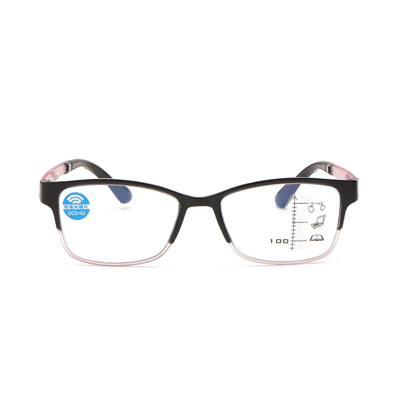 Progressive Multifocal Reading Glasses with Blue Light Protection – Full Frame Design for Near and Far Vision Estelle