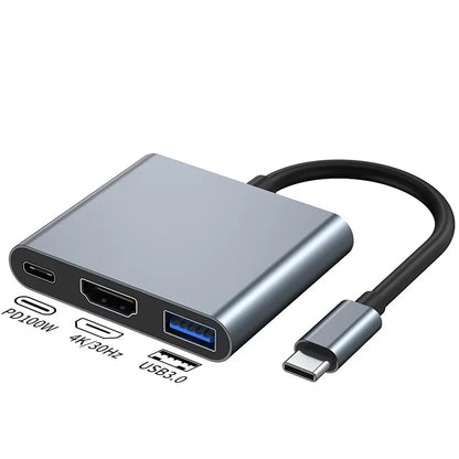 Multifunction 11-in-1 USB-C Hub – 4K 30Hz HDMI Multiport Adapter with 4 USB 3.0 Ports, 3.5mm AUX, and 11-Port Docking Station for Laptops