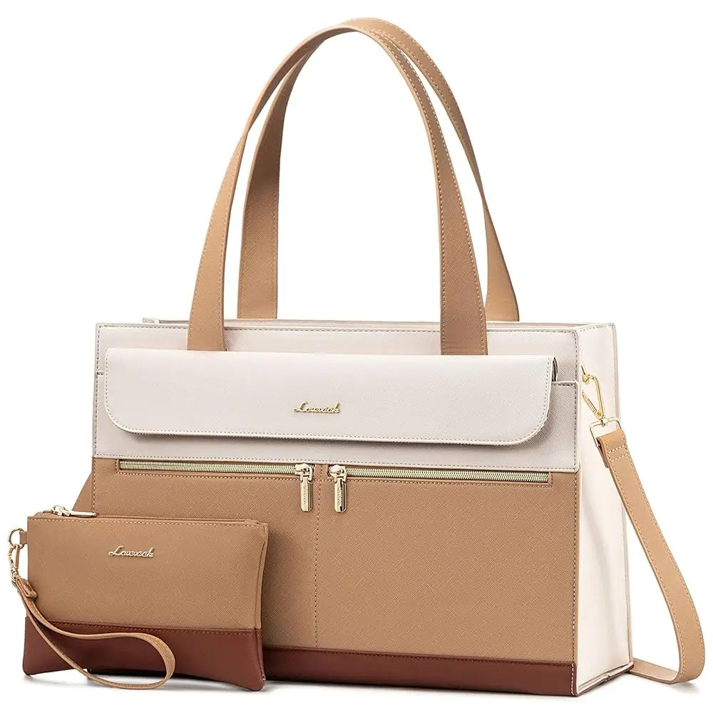 LOVEVOOK 2-Piece Laptop Tote & Shoulder Bag Set | 15.6-inch Women’s Briefcase