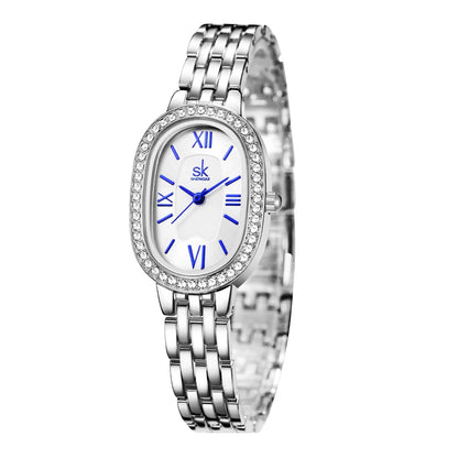 Waterproof Vintage Women's Watch - Luxury Diamond-Studded Quartz Watch for Ladies Emeline