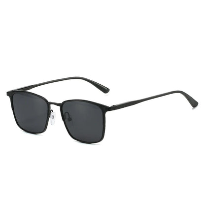 Metal Squared Frame Photochromic Polarized Lens Unisex Men Women Glass Frame