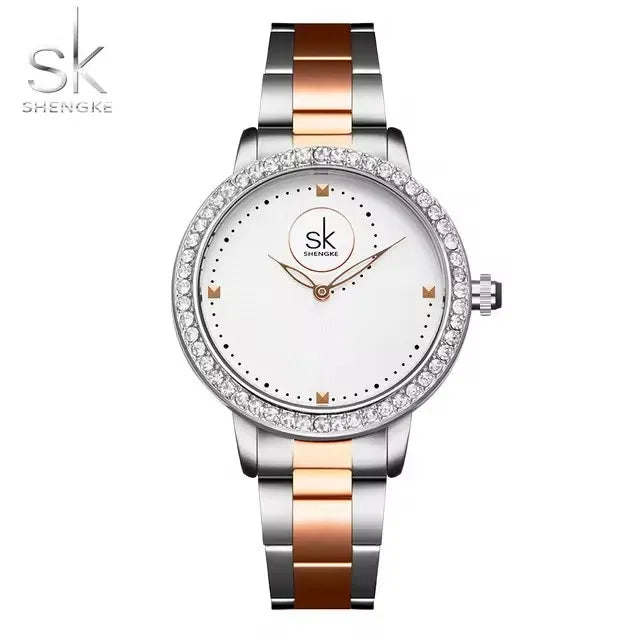 SK 0075 Luxury Women’s Watch – High-Quality Waterproof Luminous Leather Quartz Wristwatch Viola