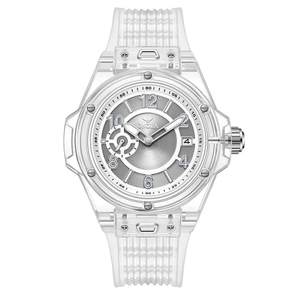 ONOLA 3836 Men & Women's Quartz Watch – Square Sport Design, Silicone Strap, Luminous Glass
