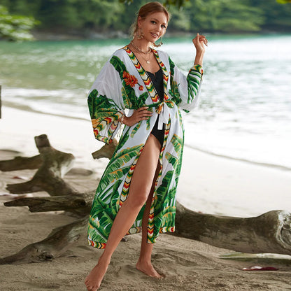 Women Beach Smock Sexy Cardigan Loose Sunscreen Shirt Bikini Smock