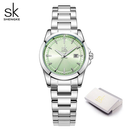 Shengke Luxury Women's Watch – Stylish Quartz Lady Wristwatch, Perfect Gift for Girls and Women