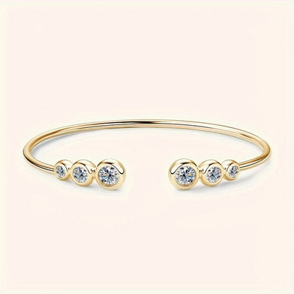 Simple & Stylish 925 Sterling Silver Moissanite Bracelet – Everyday Fashion Jewelry for Women, Perfect Holiday Gift Margaux