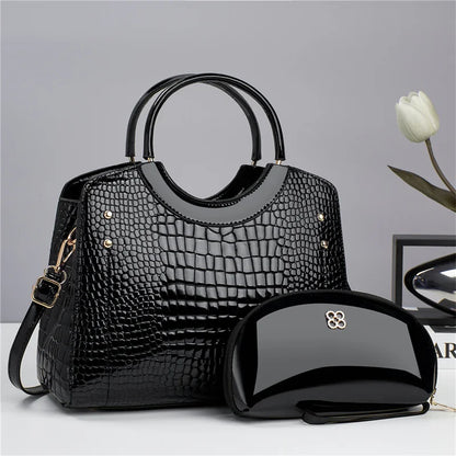 Trendy PU Leather Handbag Set for Women – Stylish Tote Bag Karina