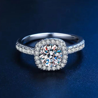 925 Sterling Silver Square Moissanite Ring | Elegant Gift for Special Occasions Zola