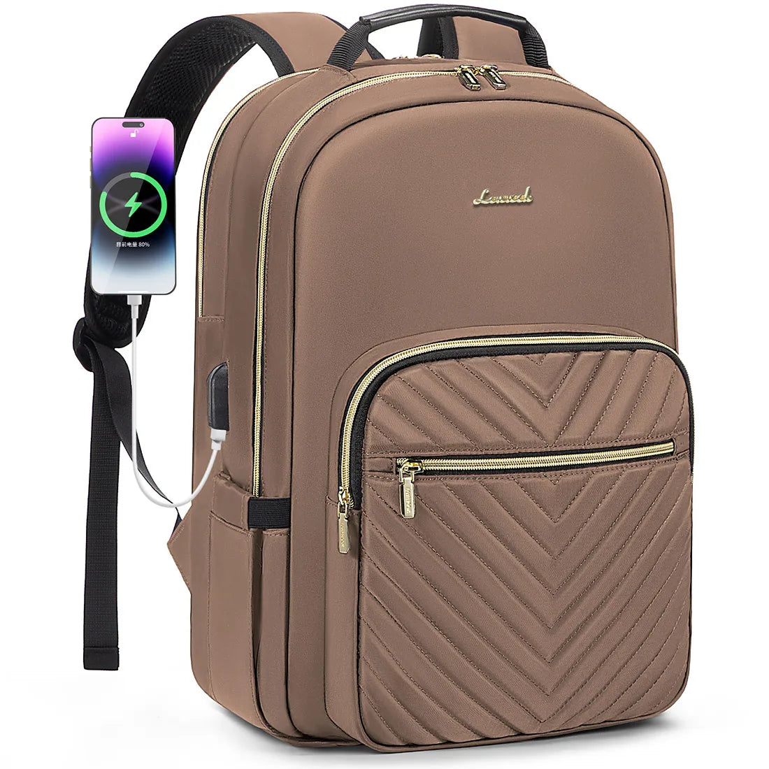 Waterproof Nylon Laptop Backpack for Women & Girls - 15.6 & 17-Inch College, School, Travel, and Business Bag