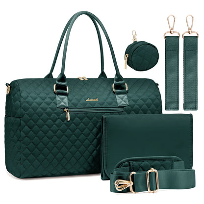 Waterproof Mommy Travel Bag | Large Capacity Duffle with Changing Pad & Pacifier Case Sarah
