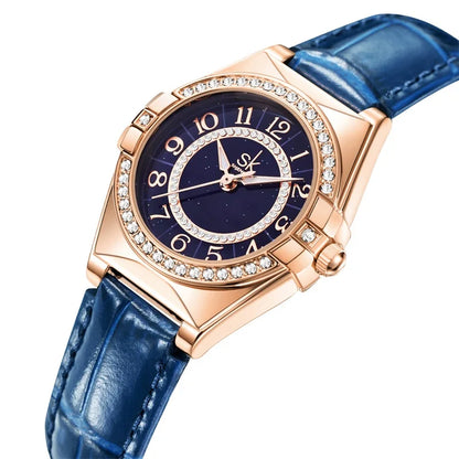 SK Diamond K0192L Women’s Quartz Watch – High‑Quality Fashion Wristwatch, 3ATM Waterproof, Luminous Hands, Elegant Ladies Watch