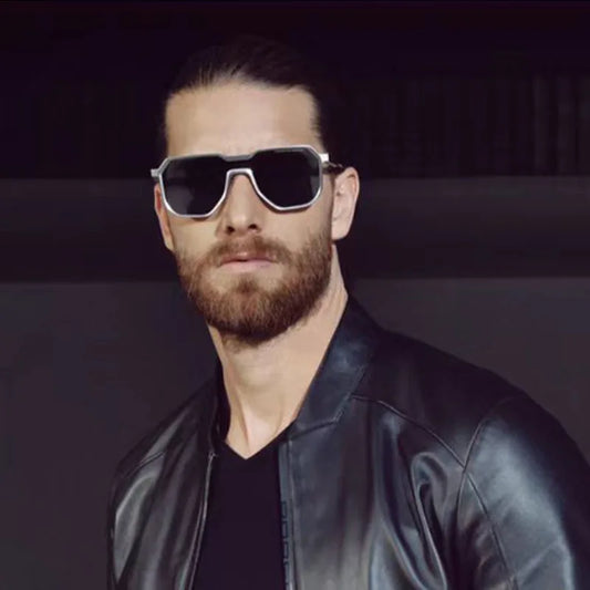 Steampunk Metal Frame Sunglasses for Men | Irregular One-Piece UV400 Designer Shades Logan