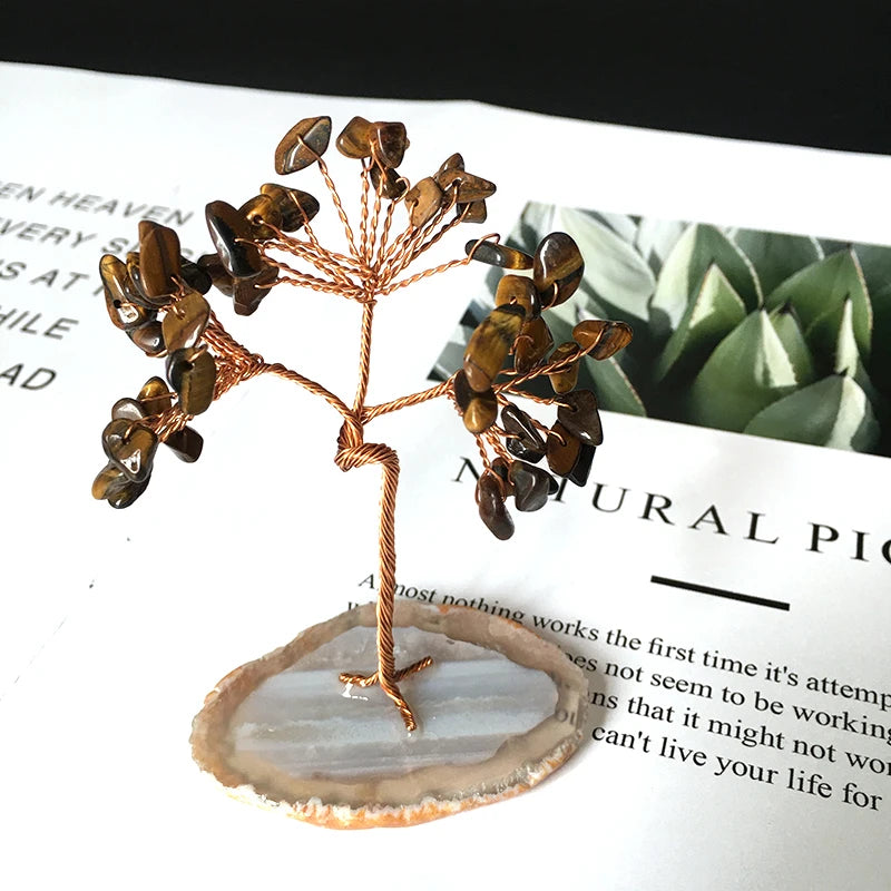 Crystal Money Tree – Natural Amethyst Tree with Healing Stones for Positive Energy, Feng Shui, and Home Decor