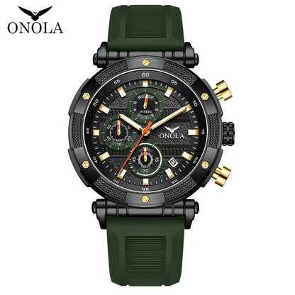 ONOLA 6859 Men’s Quartz Watch – Fashionable, Luminous Hands, Date Calendar, Waterproof