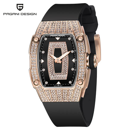 PAGANI DESIGN PD-YS013 – 2023 Luxury Women's Quartz Watch with Diamond Accents, Elegant Fashion Ladies Wristwatch for Gifting