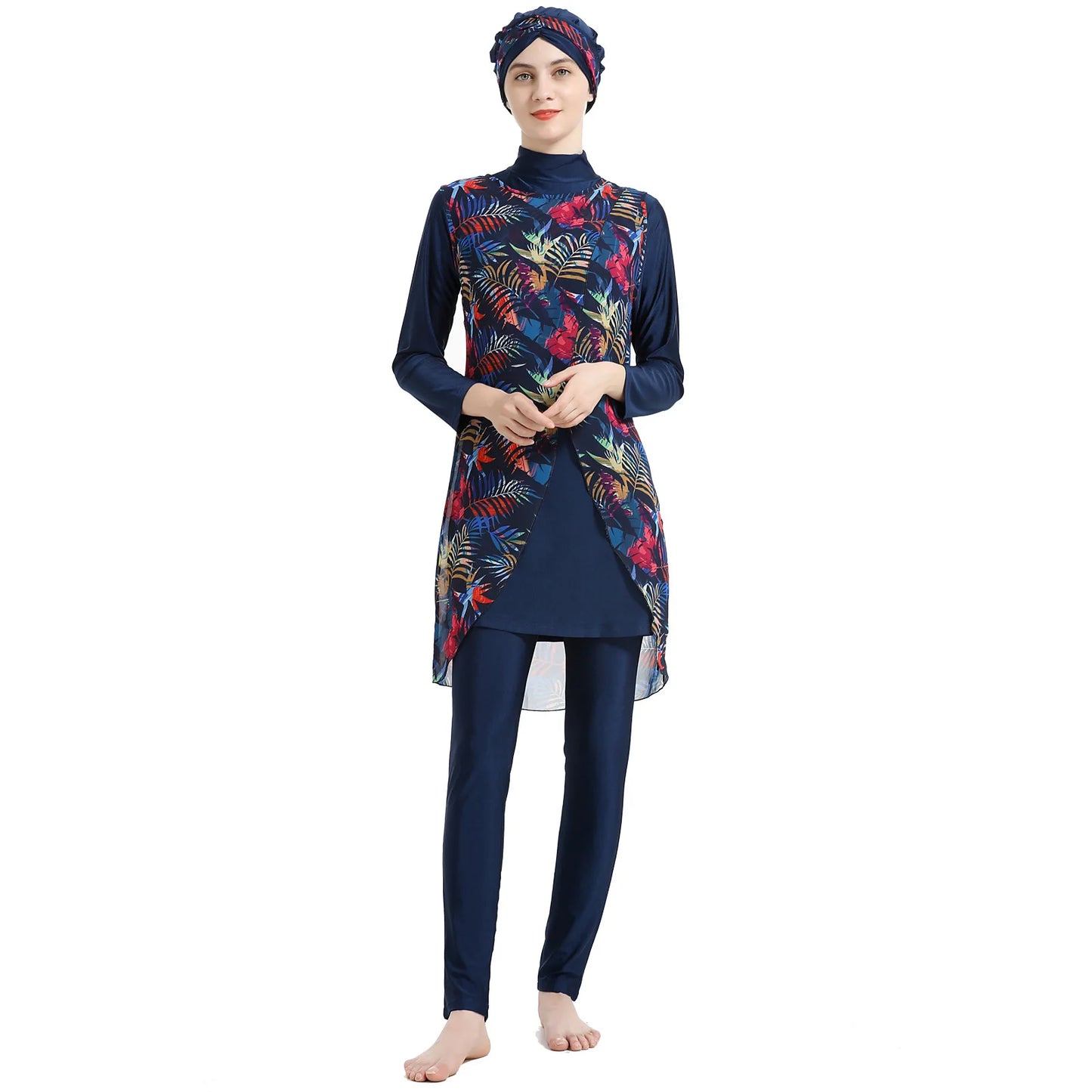 Modest Islamic Swimwear | Full-Sleeve 4-Piece Burkini with Hijab Rabia